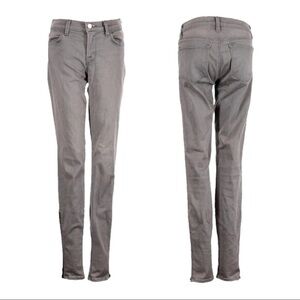 J Brand Gotham Zipper Gray Moto Low Rise Skinny Jeans Size 25